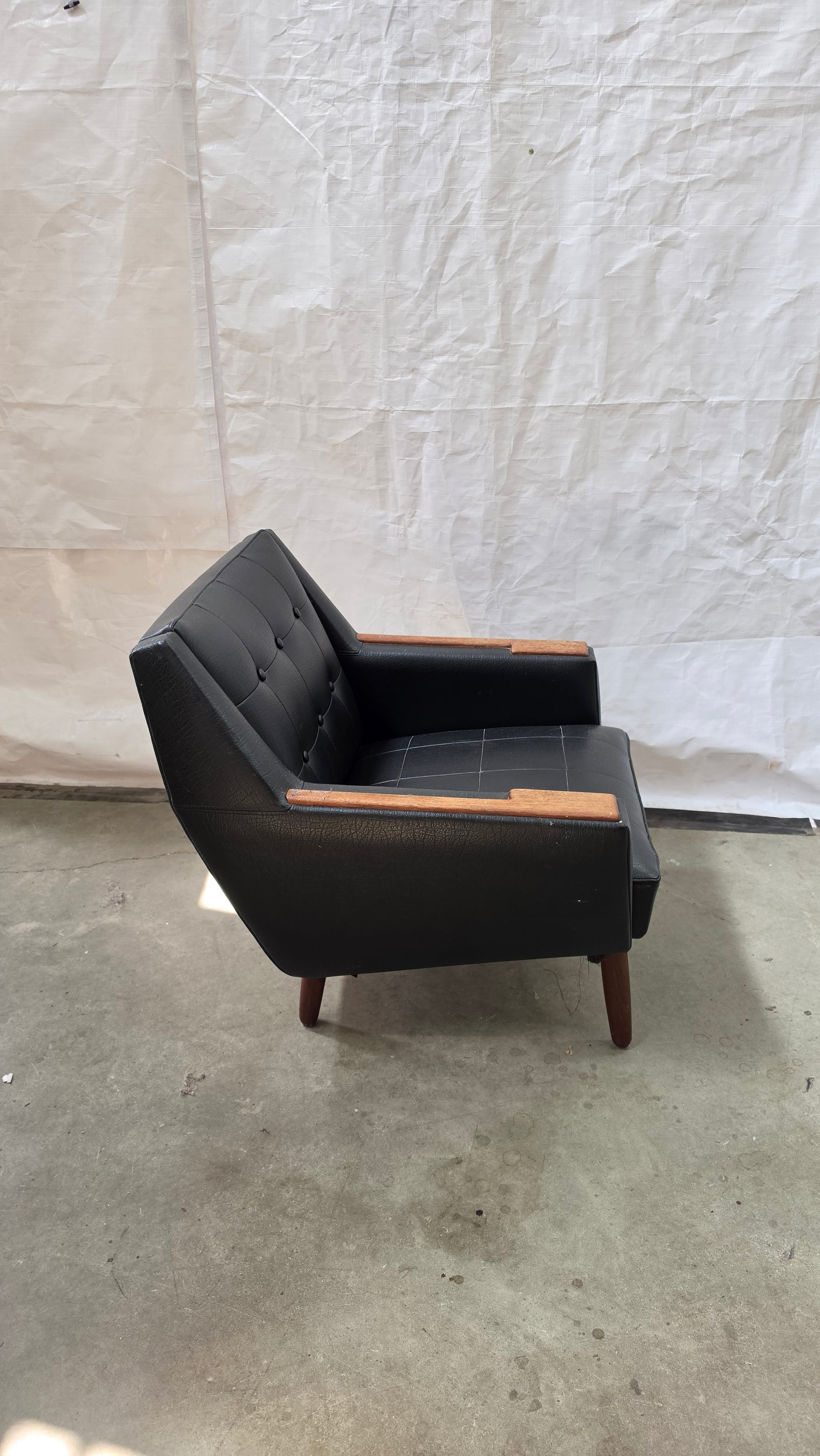 Danish Black Lounge Chair