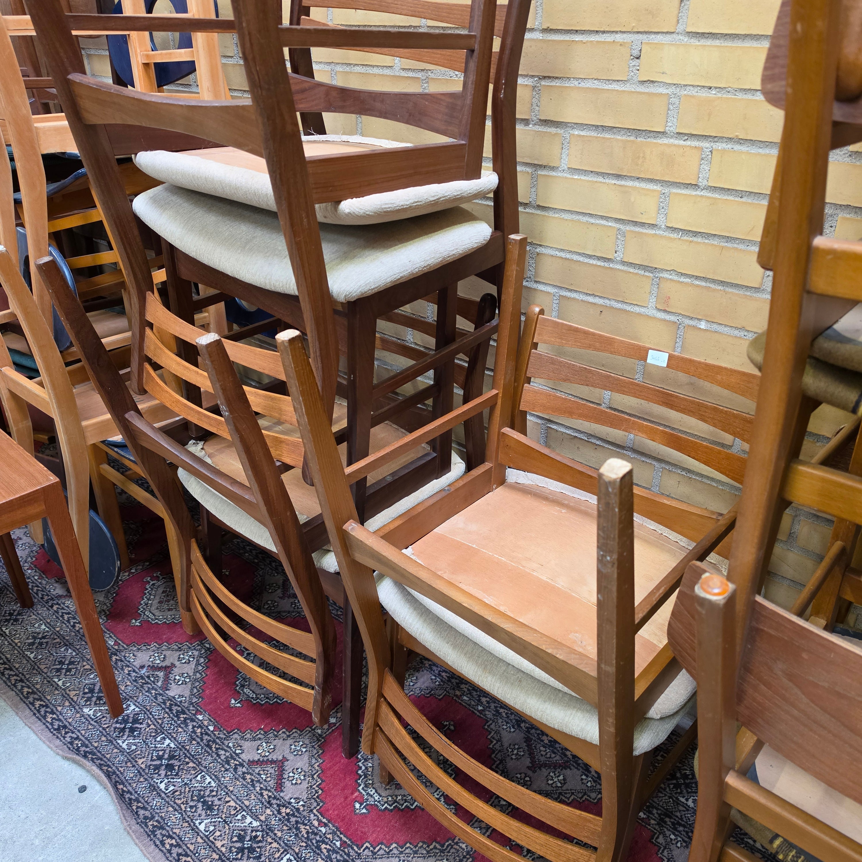 Danish Dining Chairs 3-rung ladderback (set of 6) - DICH-052026-003