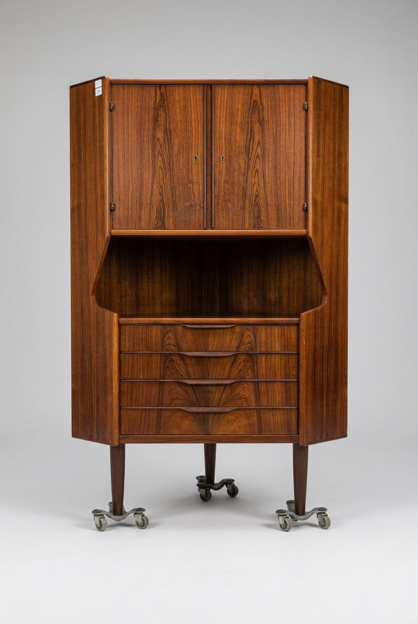 Oman Junn Rosewood Corner Bar Cabinet