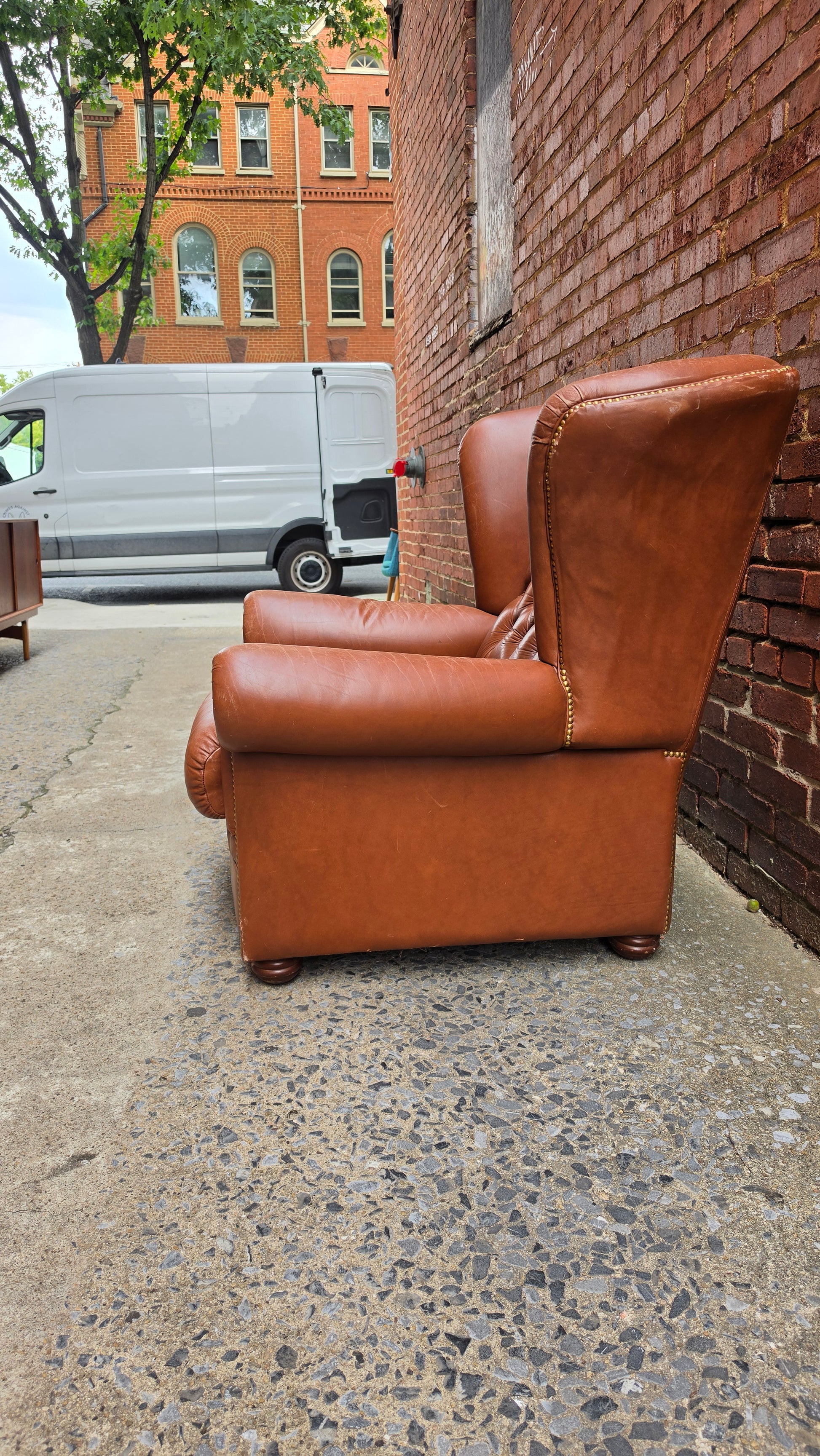Vintage Italian Wingback Chair