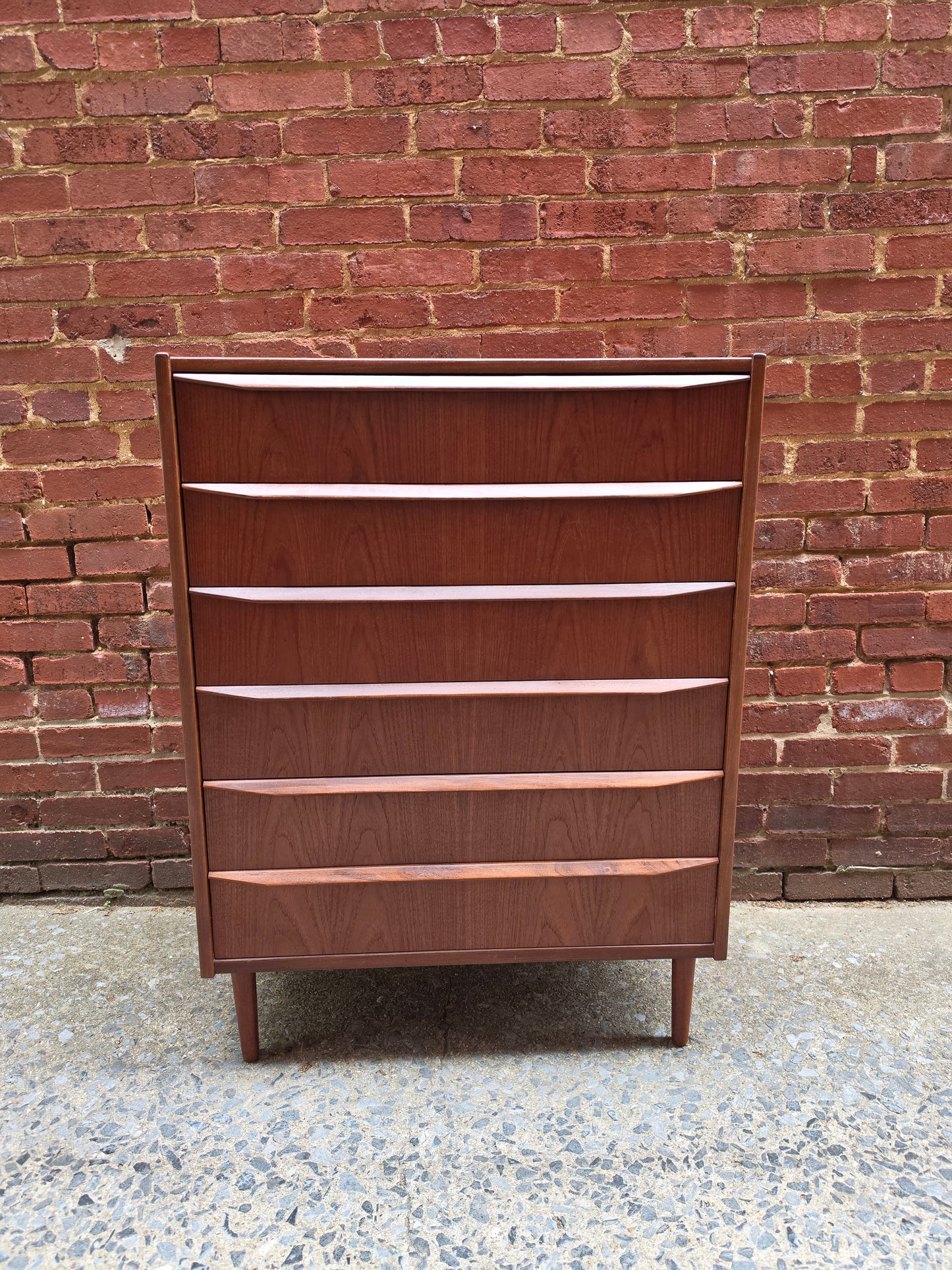 0526005 Danish Teak Six-Drawer Chest