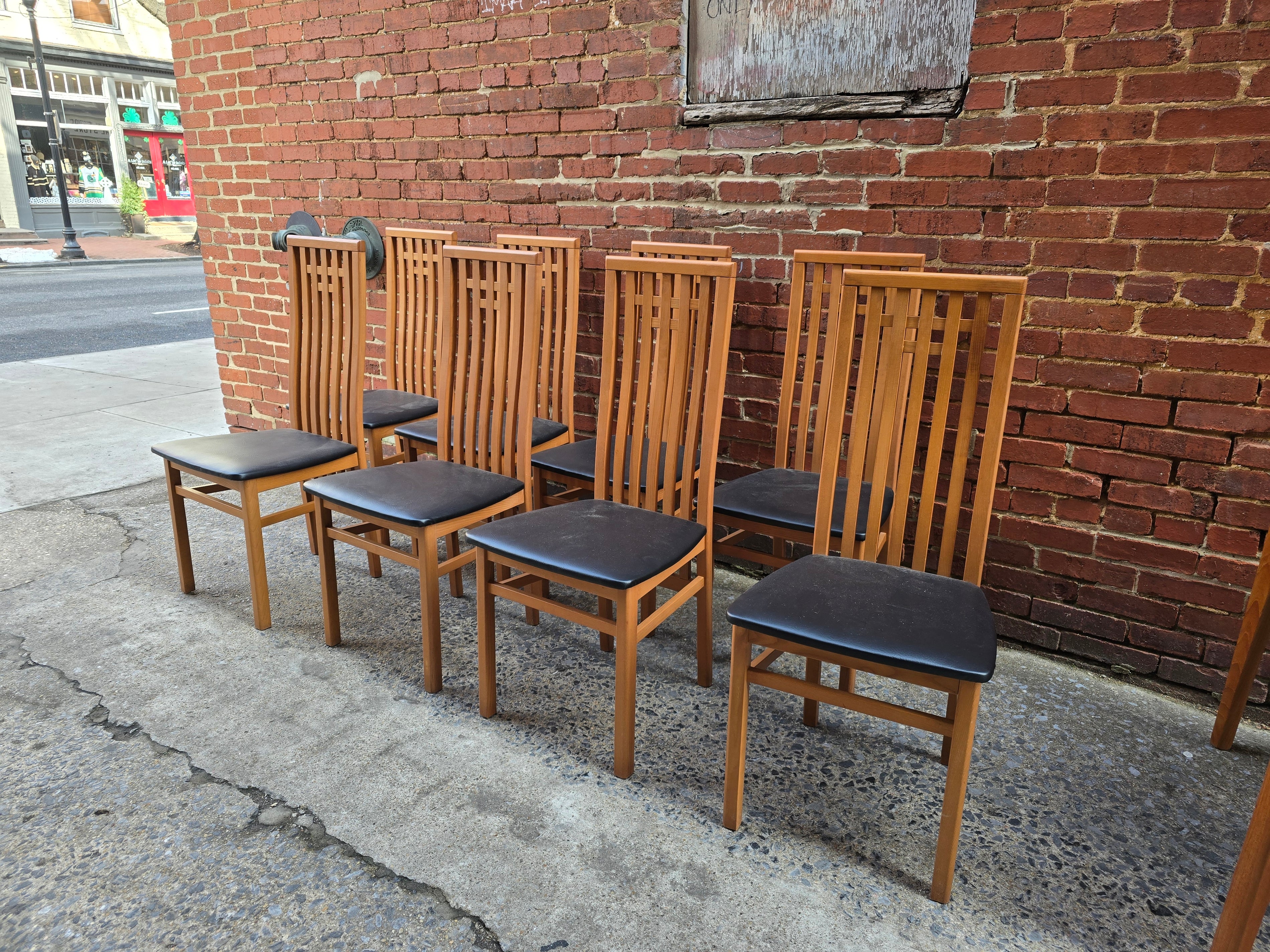 Set of 8 Mackintosh Inspired Dining Chairs