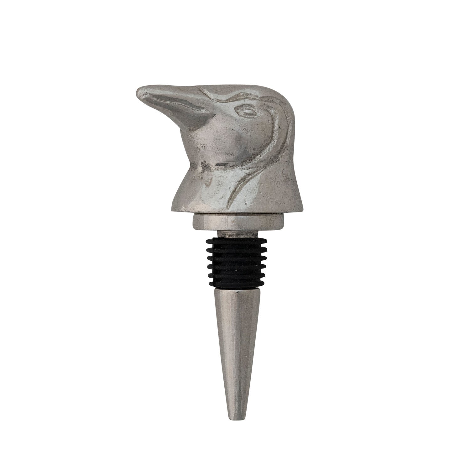 Cast Aluminum Penguin Head Bottle Stopper