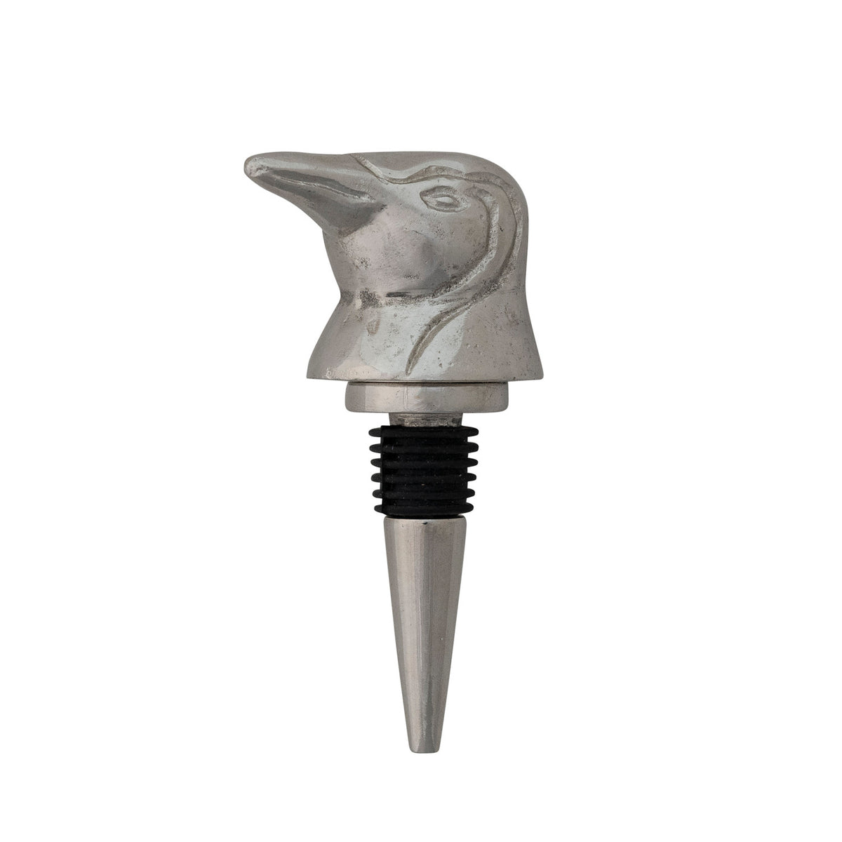 Cast Aluminum Penguin Head Bottle Stopper