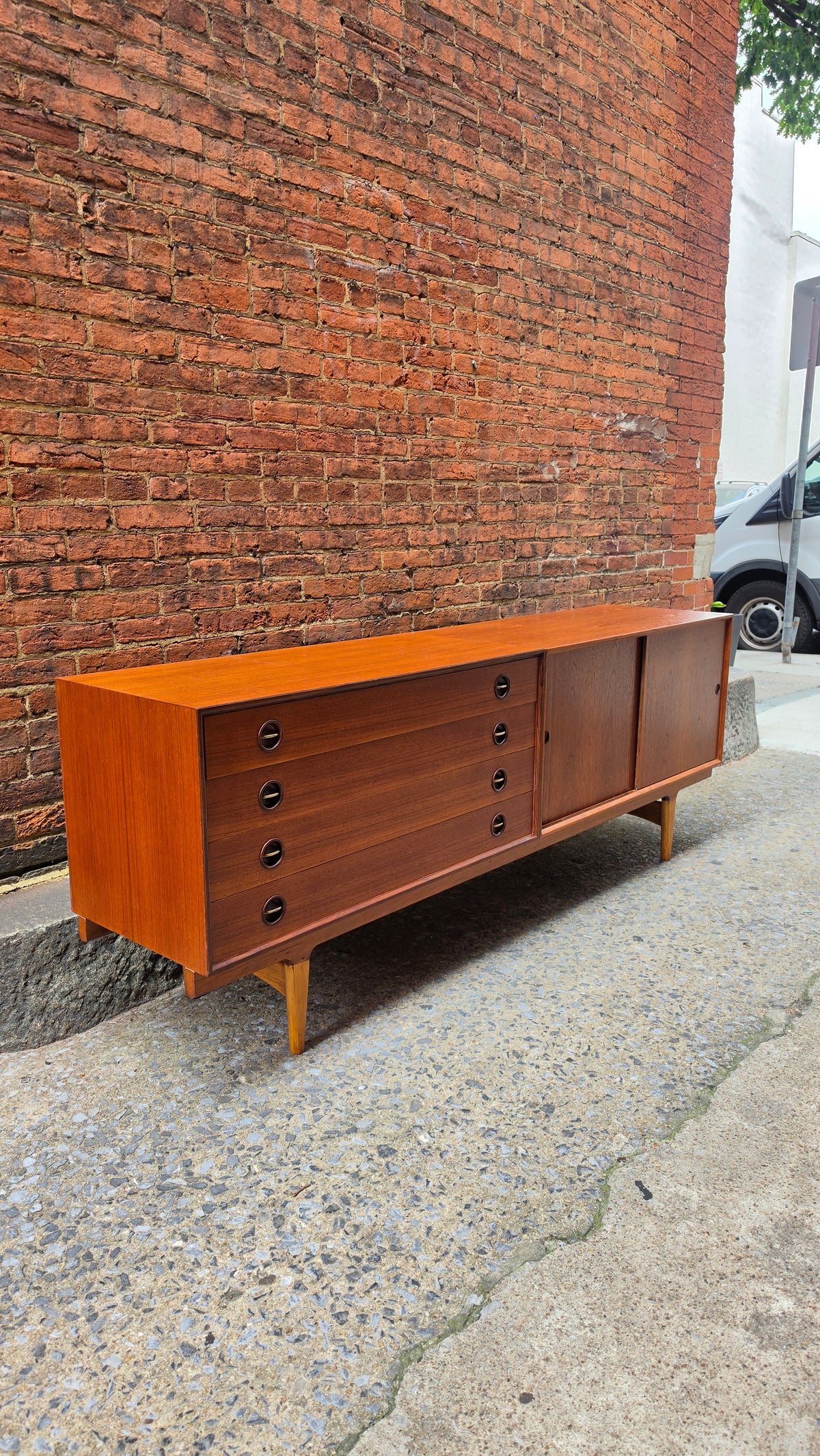 Danish Teak Credenza with Drawers