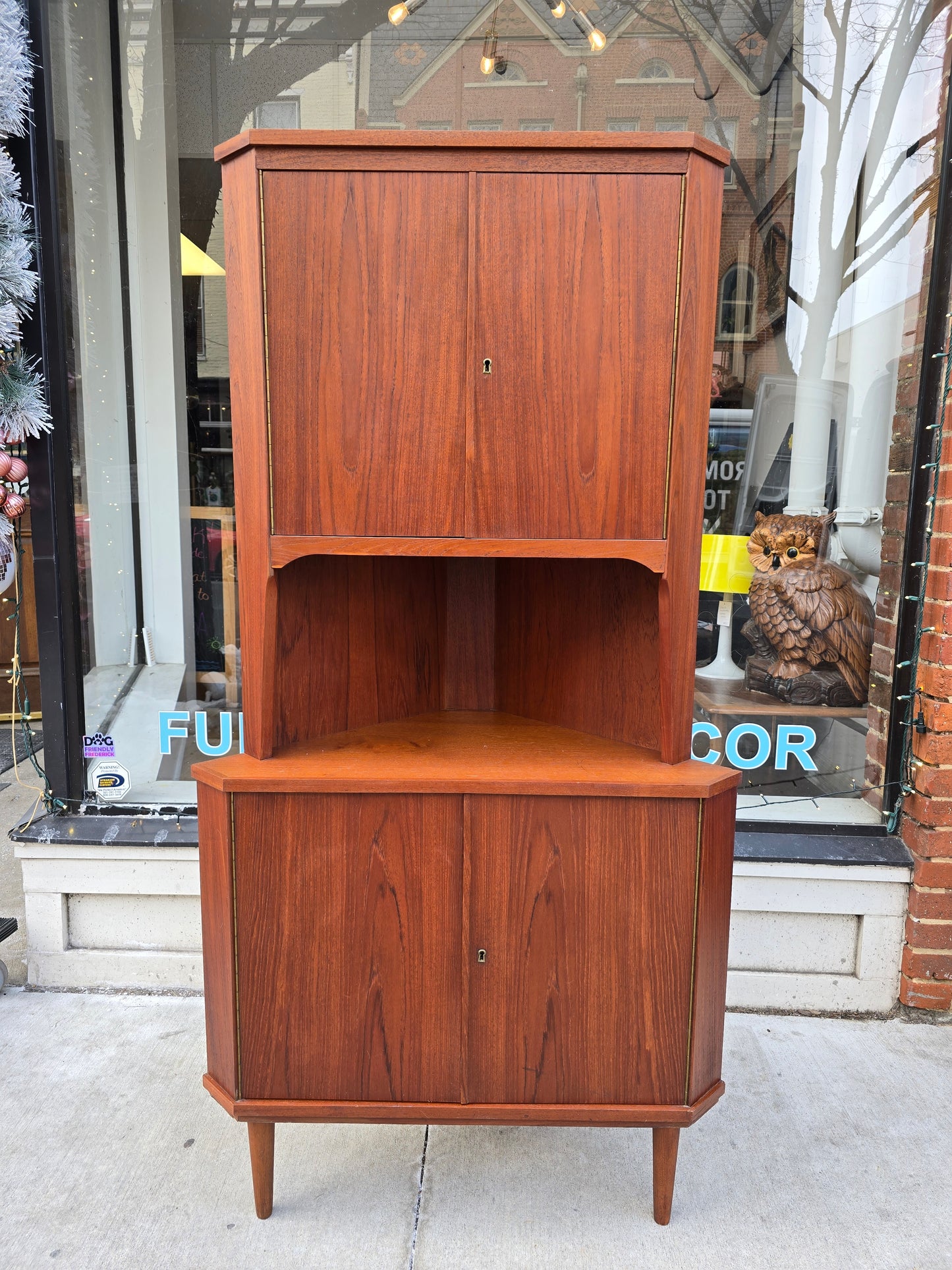 Danish Teak Corner Cabinet