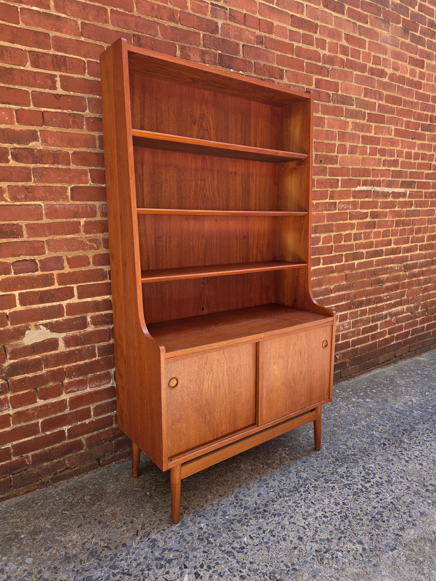 Danish Teak Tall Desk and Bookshelf 0526011
