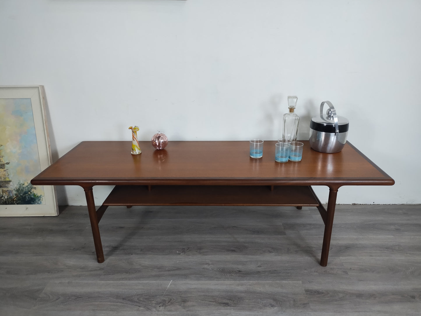 Danish Teak Coffee Table with Pull Out Leaf