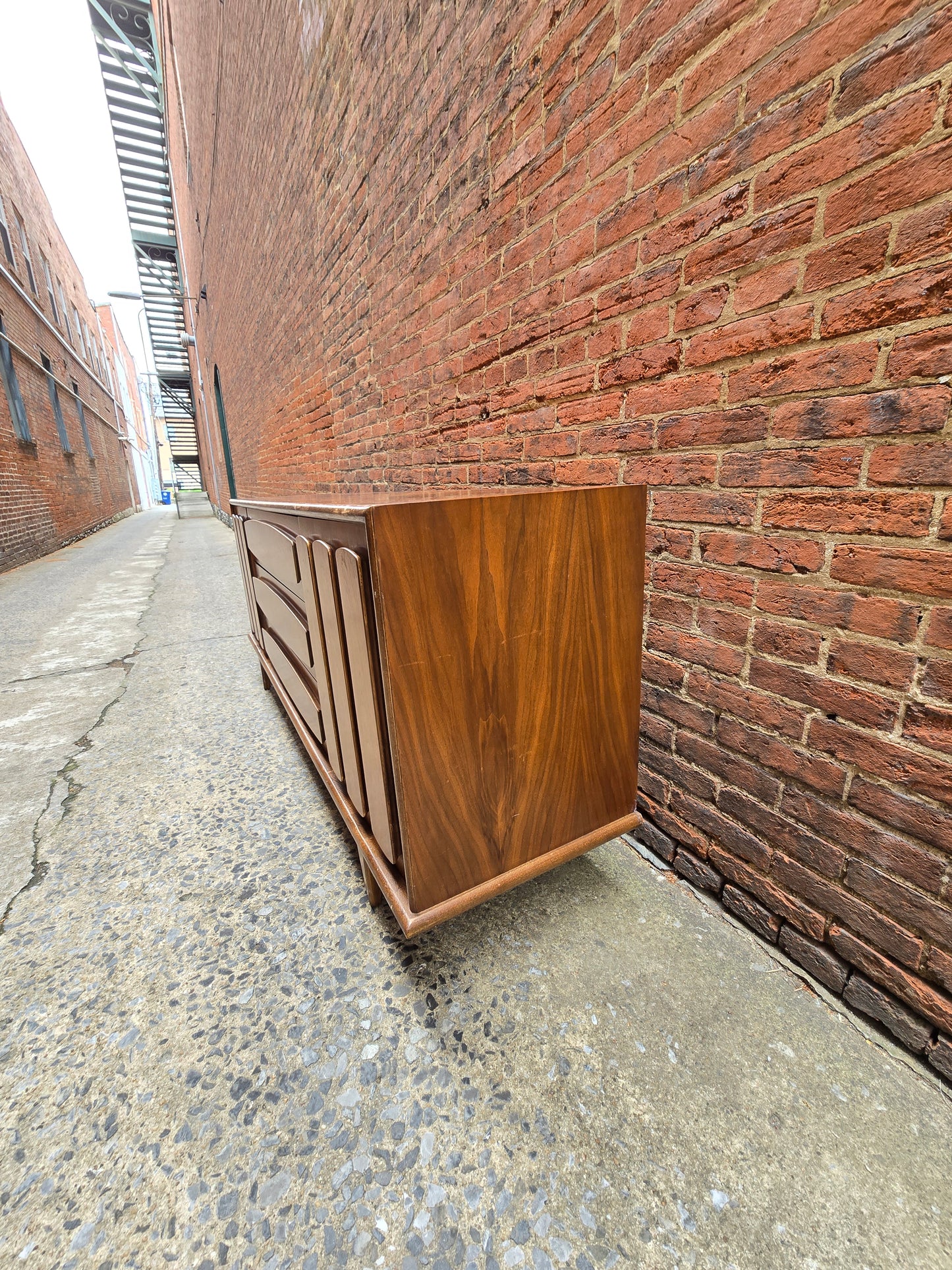 American of Martinsville Walnut Low Dresser