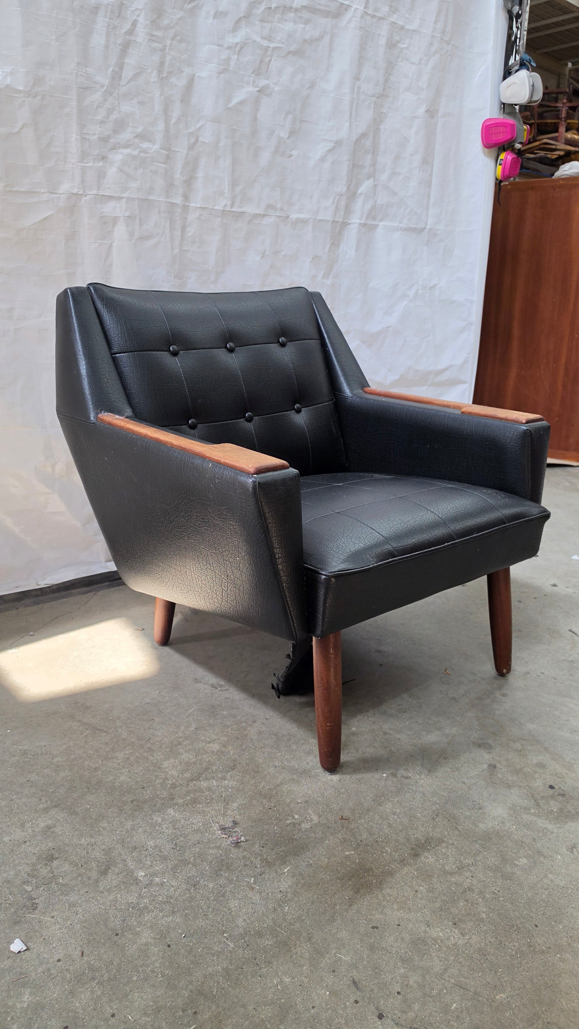 Danish Black Lounge Chair