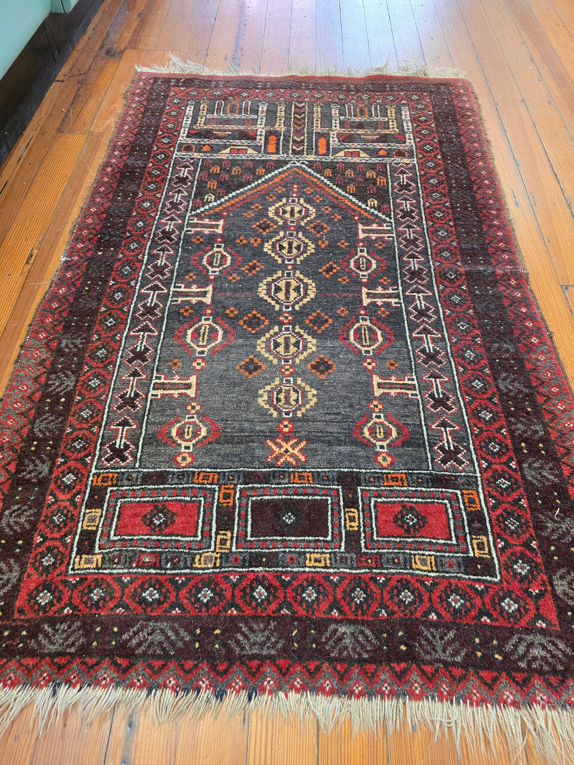 Vintage Baluch Wool Rug