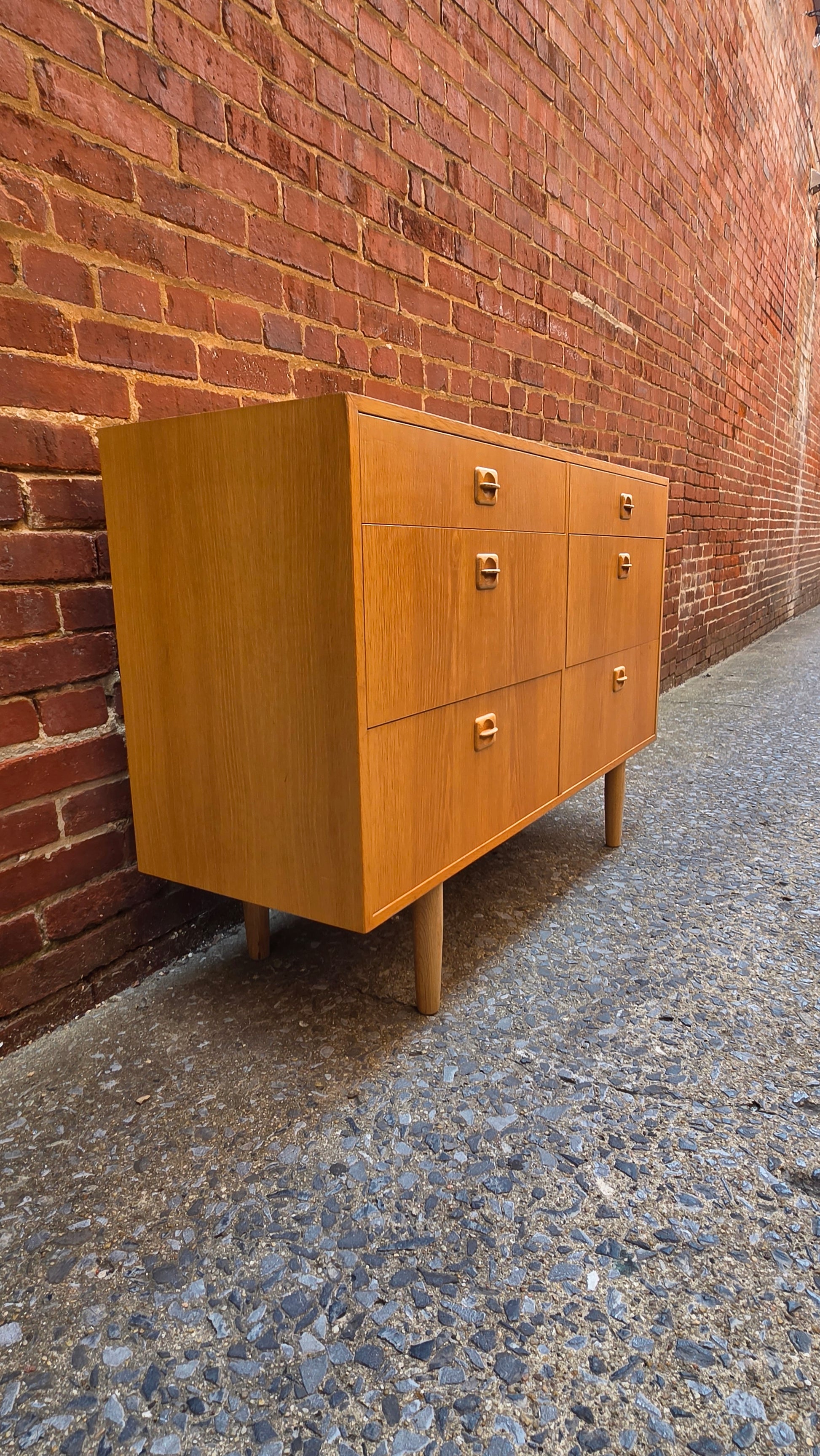 Danish Oak Vintage Dresser