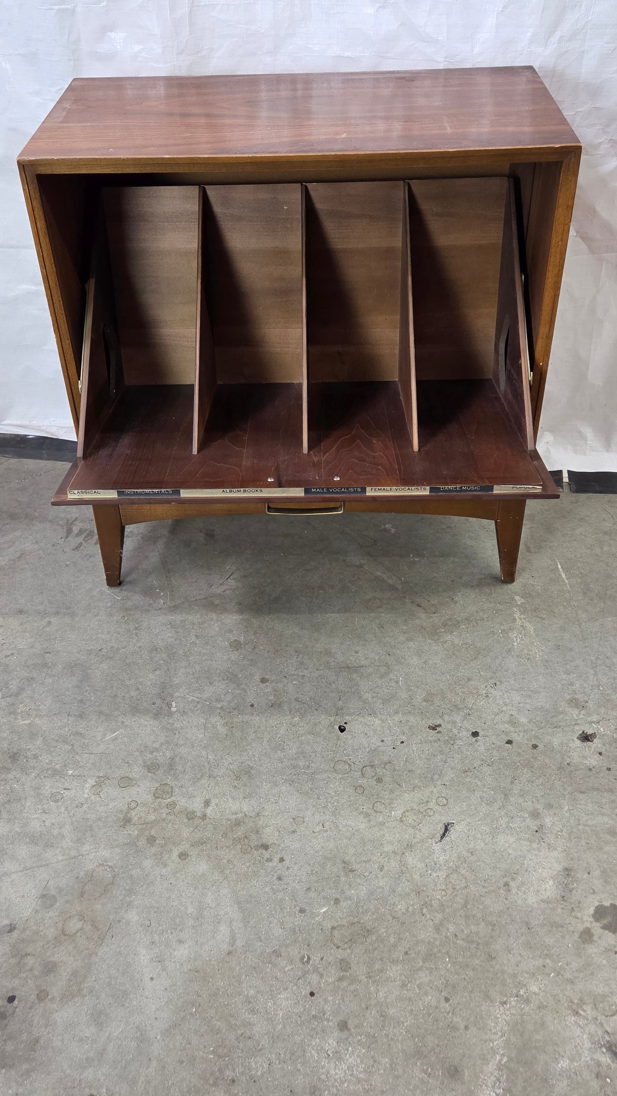 Lane Walnut Record Cabinet