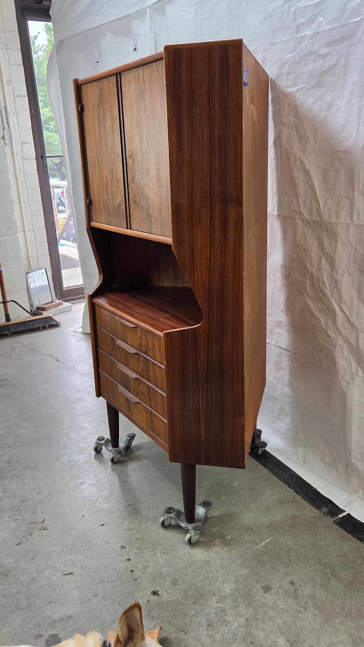 Oman Junn Rosewood Corner Bar Cabinet