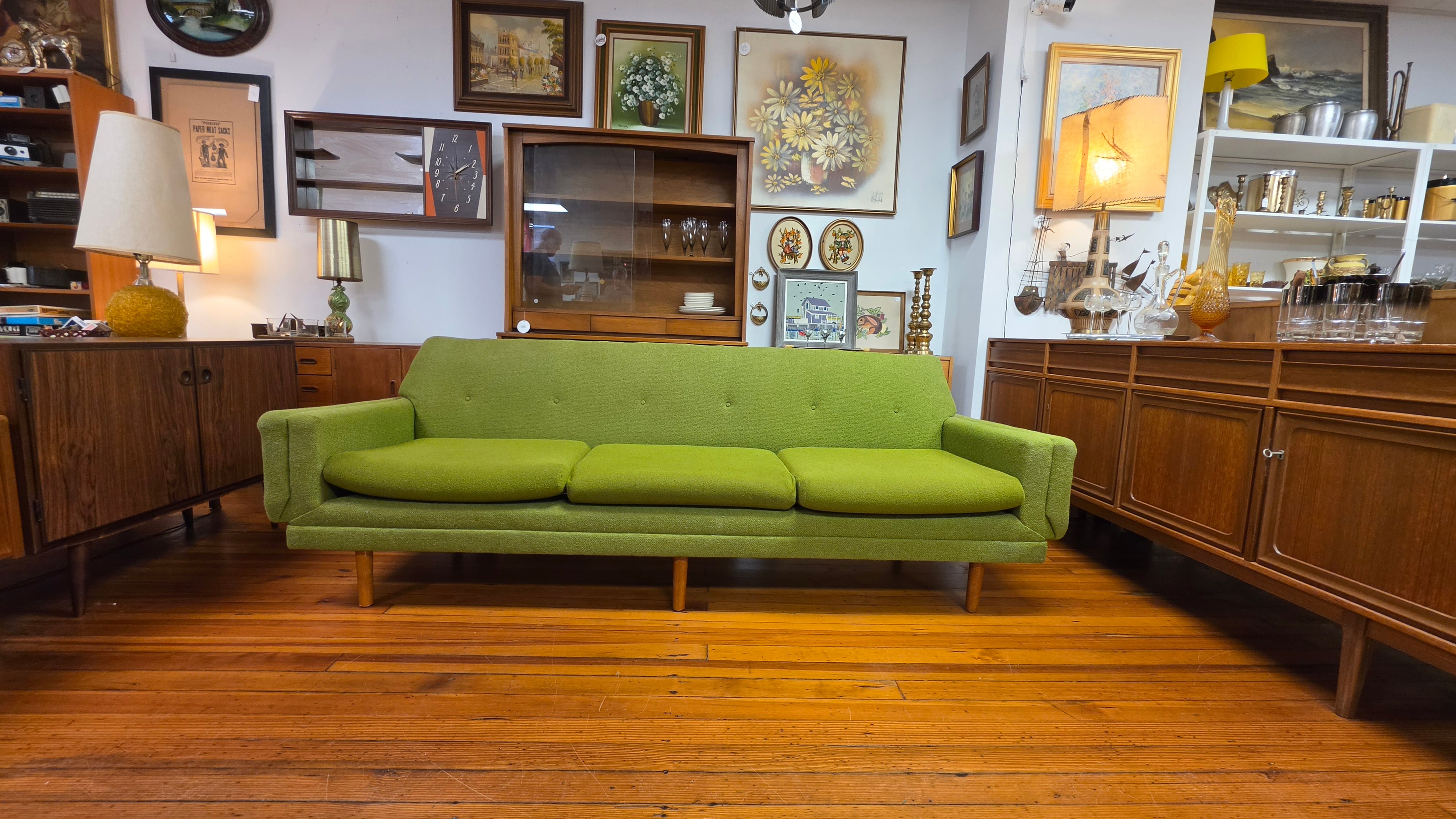 Vintage Green Sofa