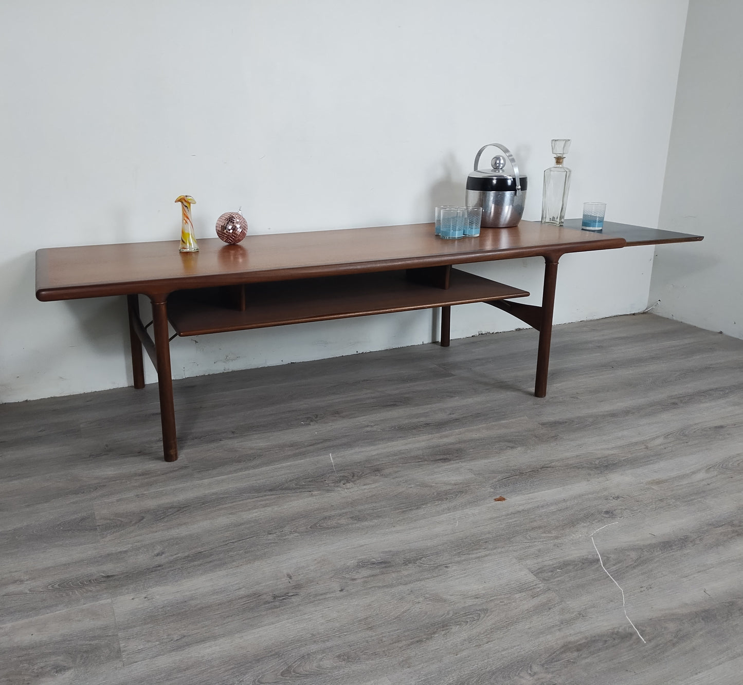 Danish Teak Coffee Table with Pull Out Leaf