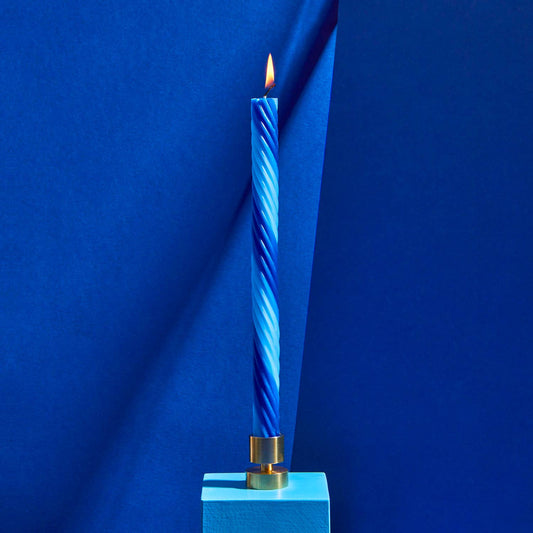 Rope Candle Sticks by Lex Pott - Blue (2 pack) - Vintage MC