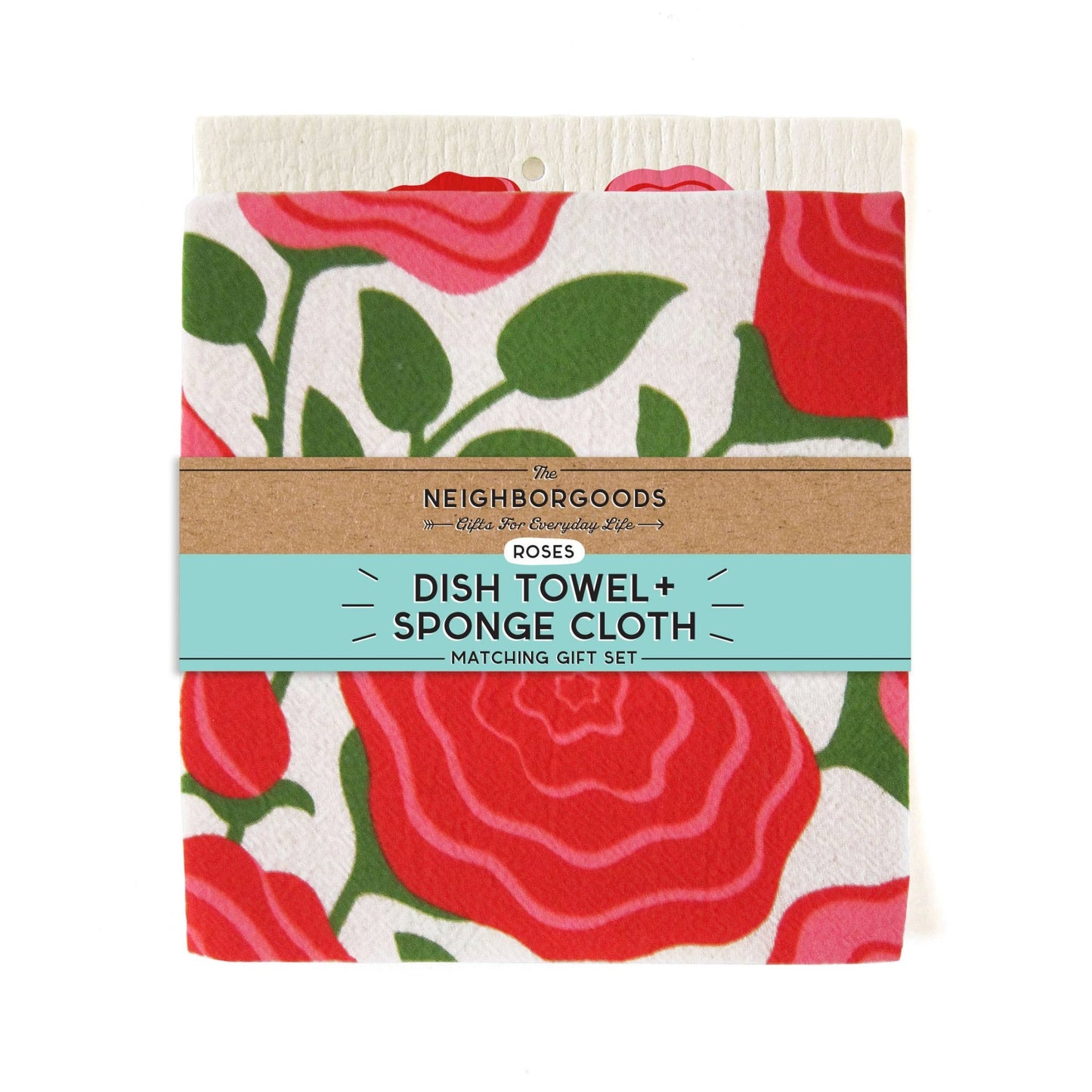 Rose - Tea Towel + Sponge Cloth Set - Vintage MC