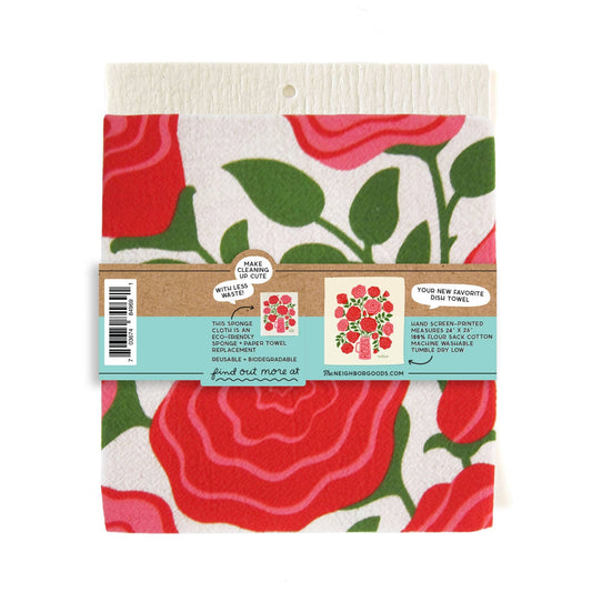 Rose - Tea Towel + Sponge Cloth Set - Vintage MC
