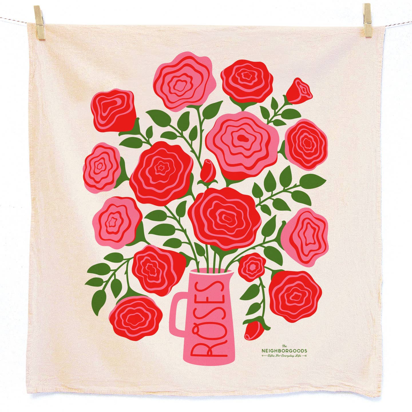 Rose - Tea Towel + Sponge Cloth Set - Vintage MC