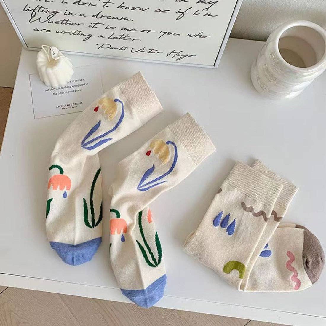 Rufia Artistic Pattern Socks - Vintage MC