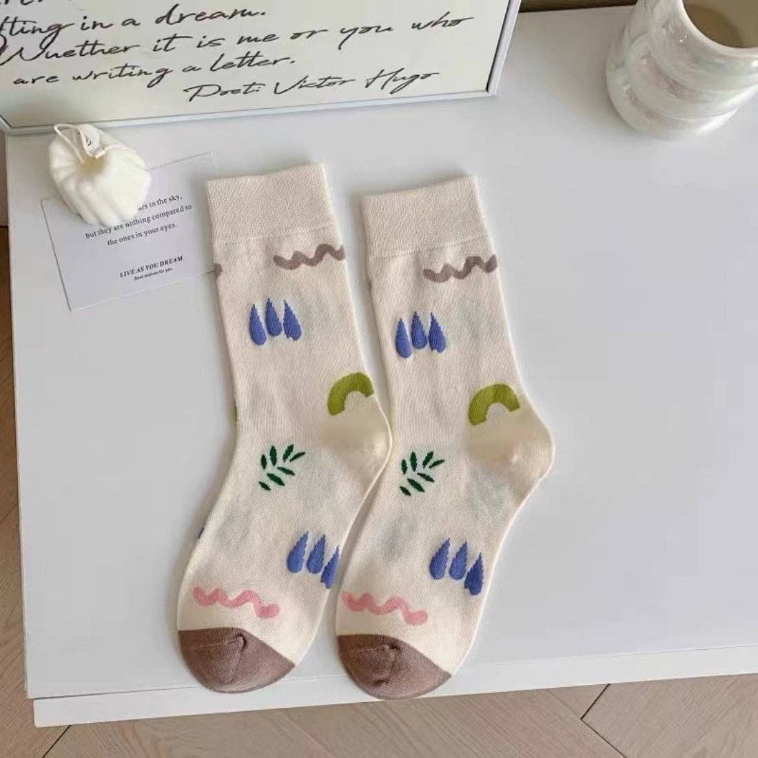 Rufia Artistic Pattern Socks - Vintage MC