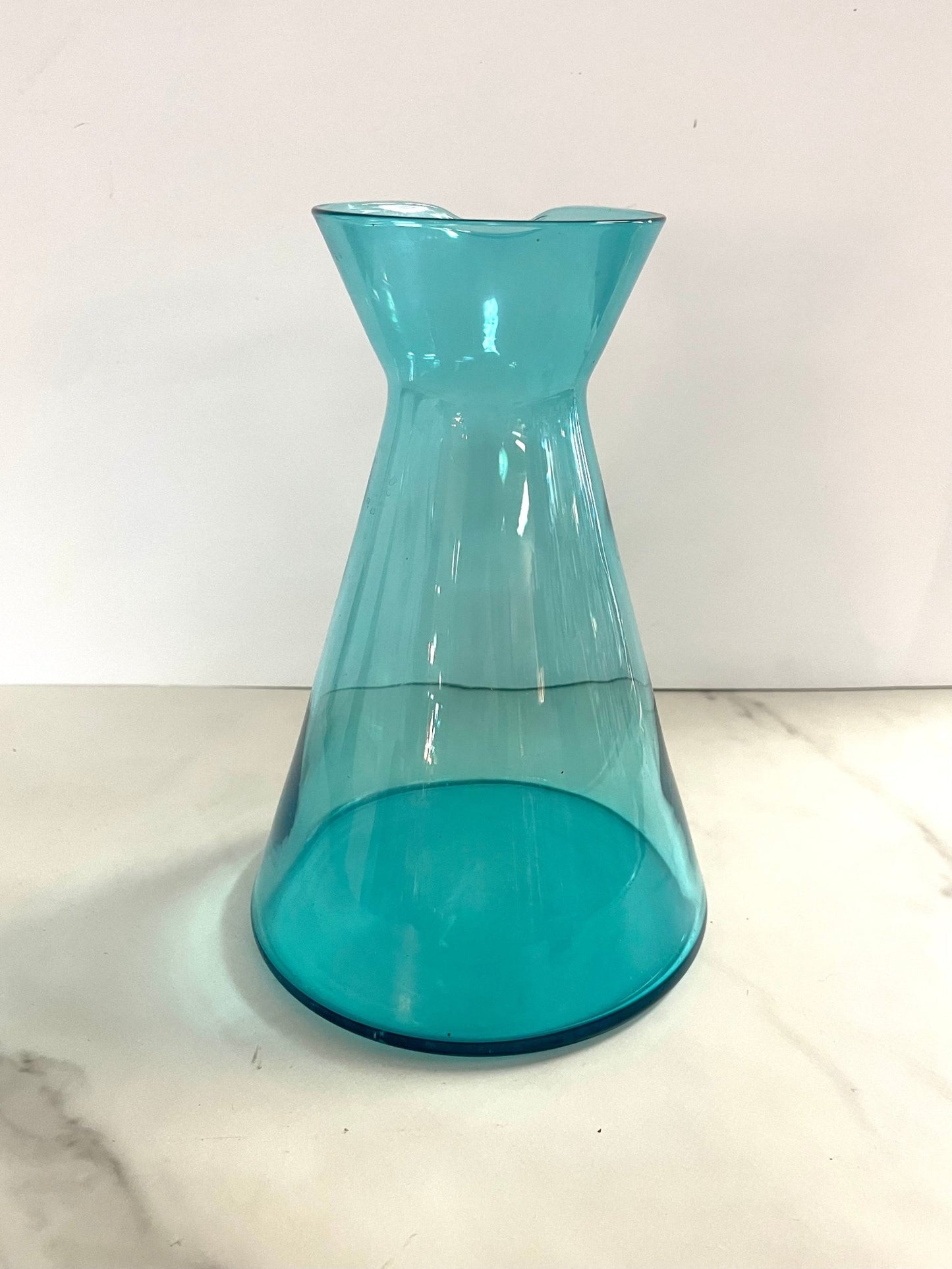 Scandinavian Aqua Blown Glass Pitcher - Vintage MC