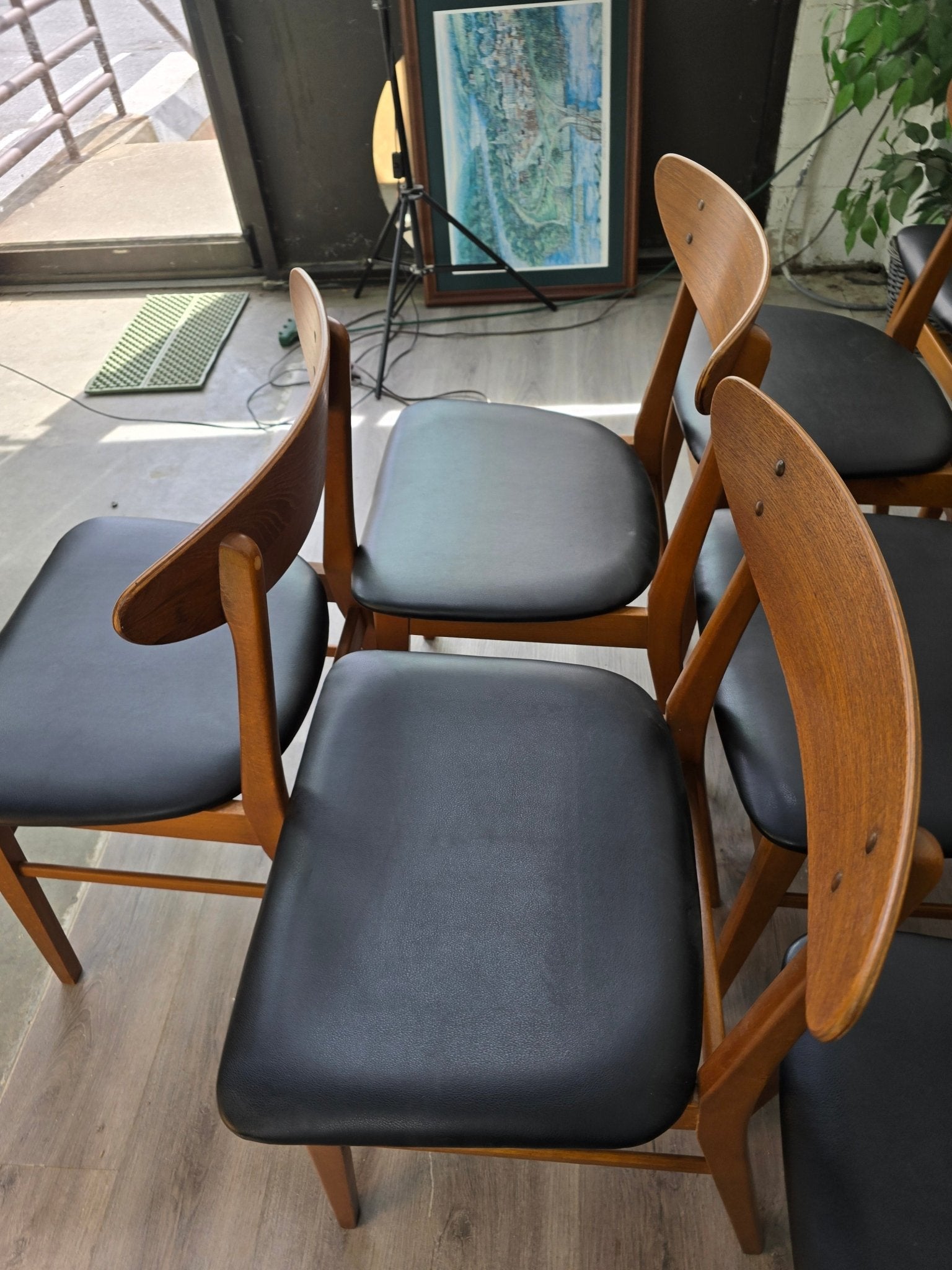 Set of 4 Danish Teak Dining Chairs - Vintage MC