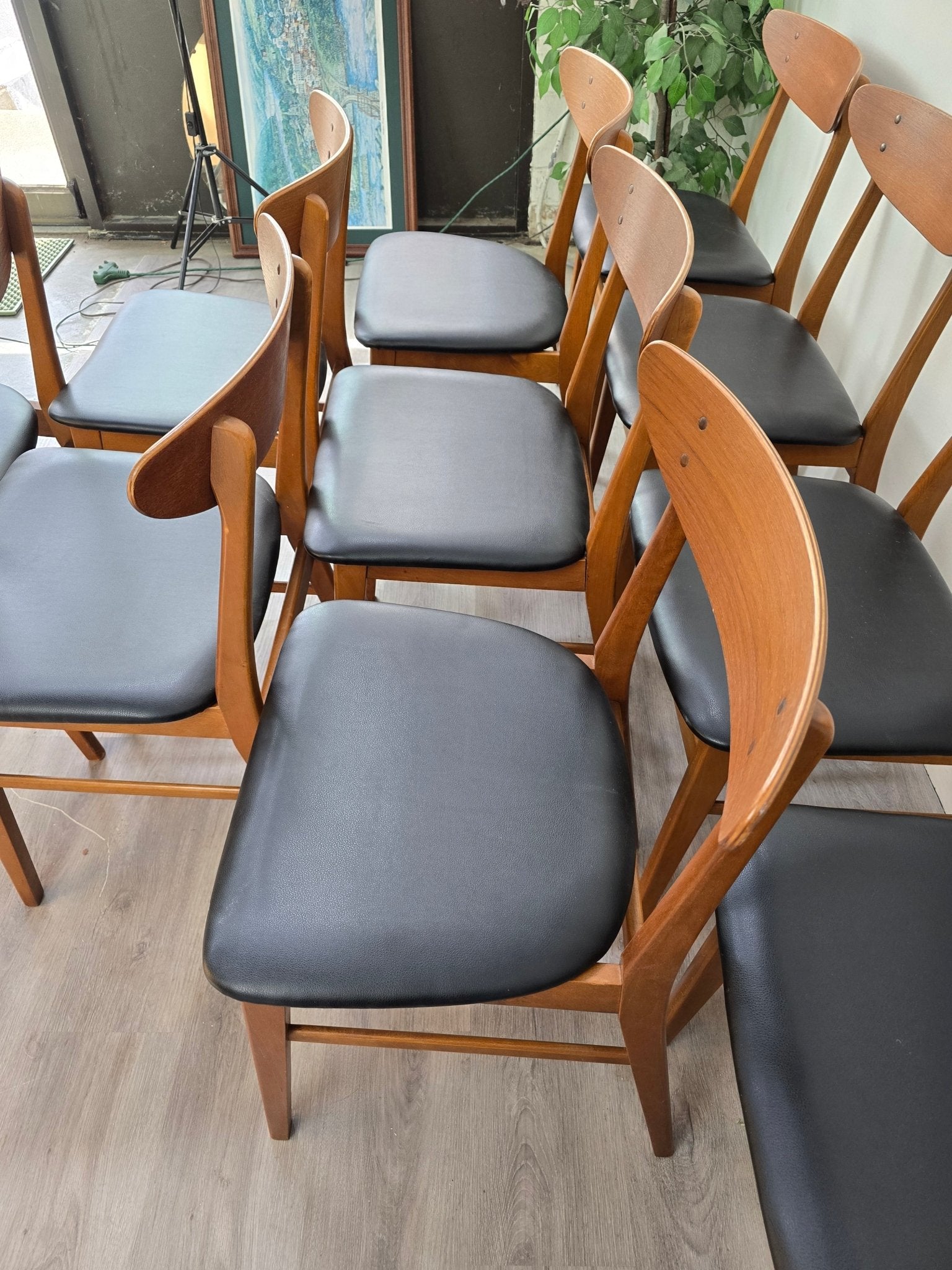 Set of 4 Danish Teak Dining Chairs - Vintage MC