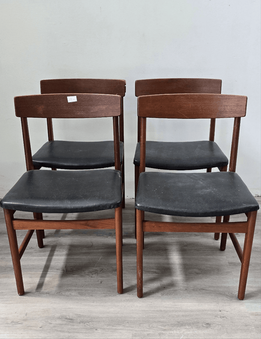 Set of 4 Teak Dining Chairs - Vintage MC