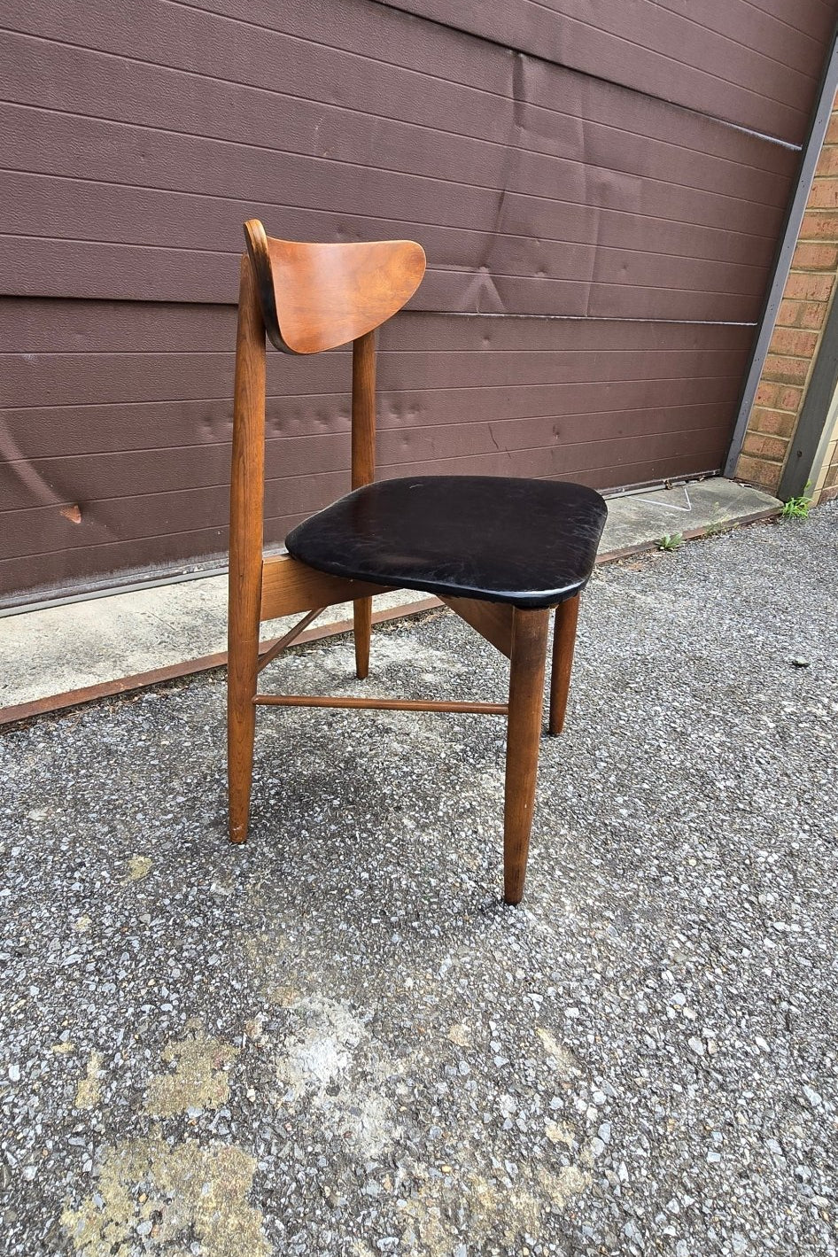 Set of 4 Walnut Dining Chairs by Stanley - Vintage MC