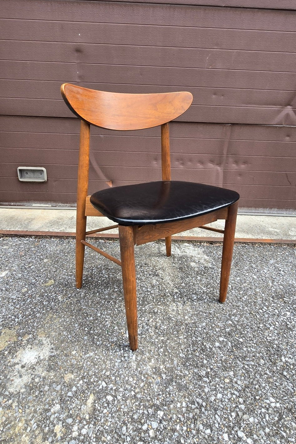 Set of 4 Walnut Dining Chairs by Stanley - Vintage MC