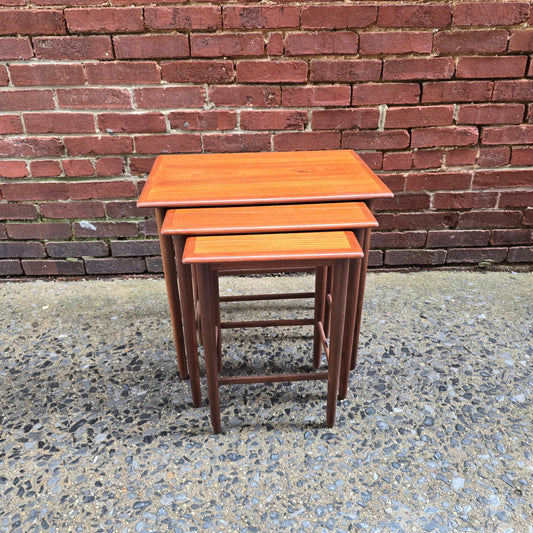 Set of Danish Teak Nesting Tables - Vintage MC