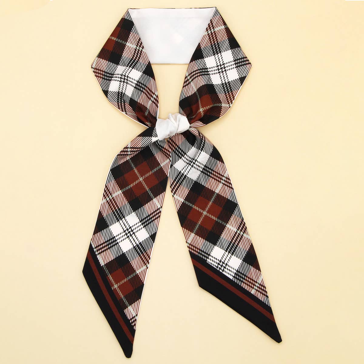 Silky Bowknot Scarf with Polka Dots - Vintage MC