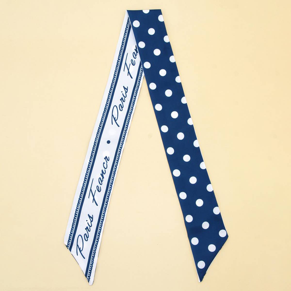 Silky Bowknot Scarf with Polka Dots - Vintage MC