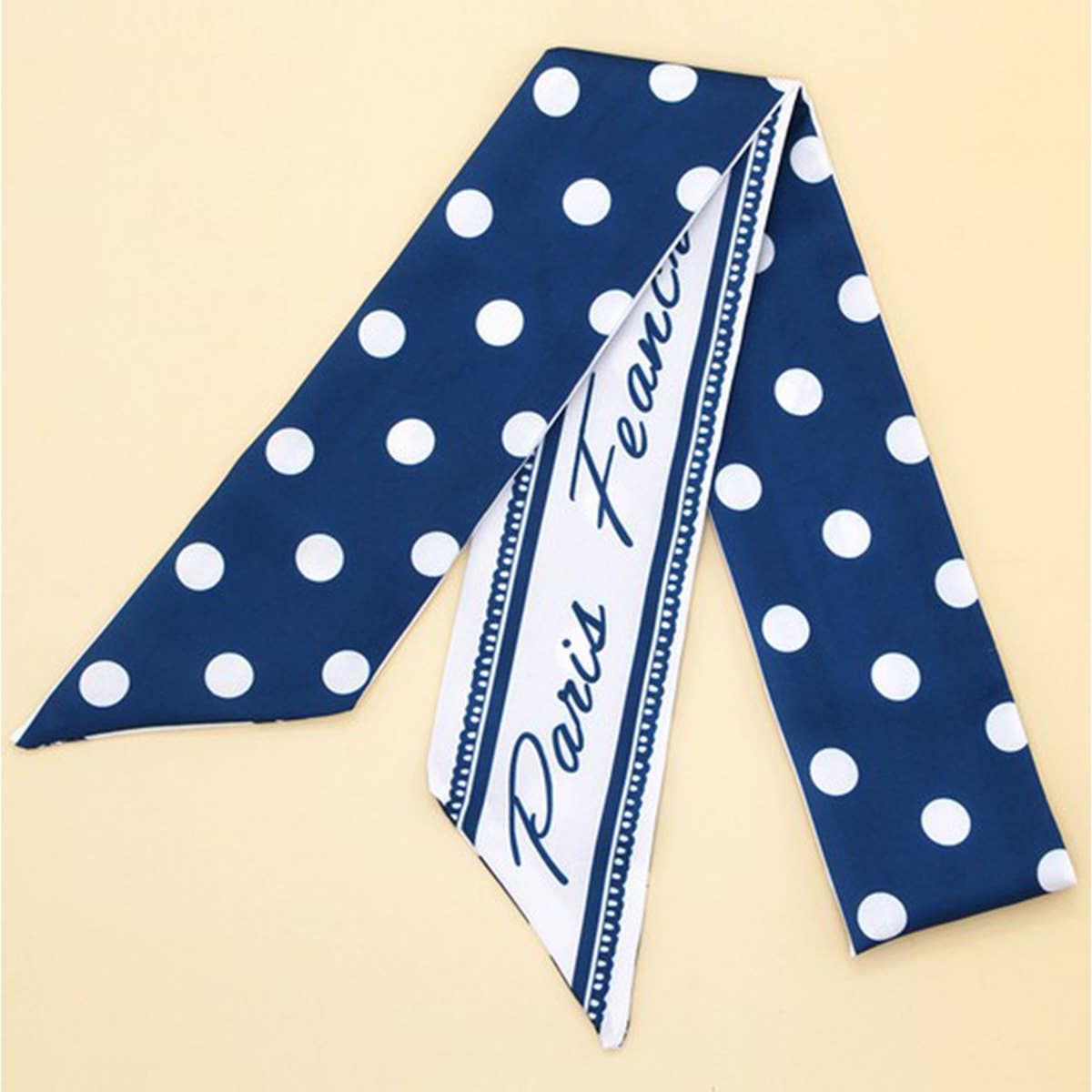 Silky Bowknot Scarf with Polka Dots - Vintage MC