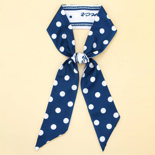 Silky Bowknot Scarf with Polka Dots - Vintage MC