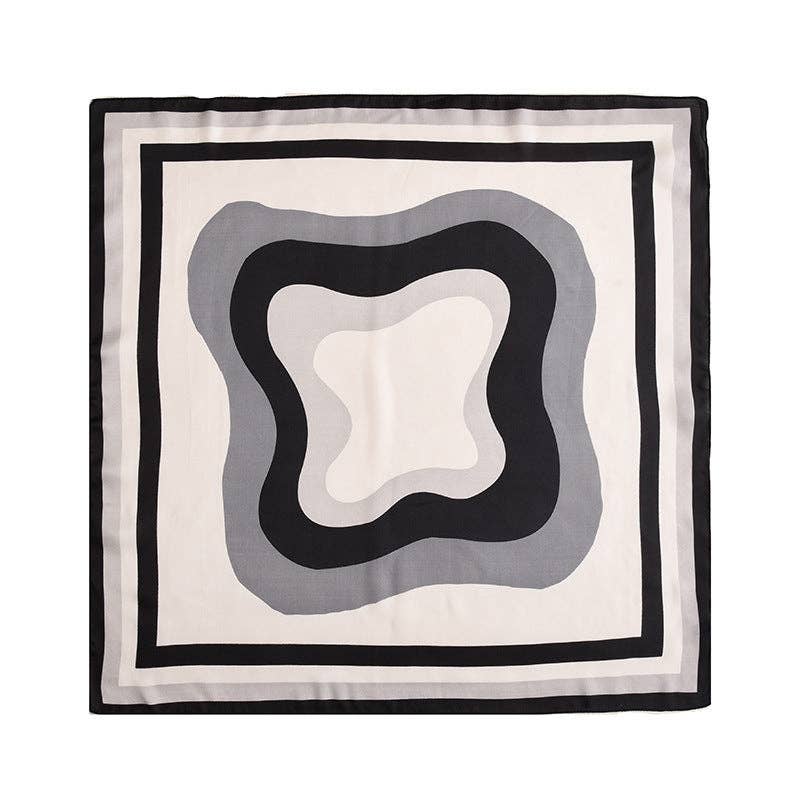 Simple Color Pattern Square Scarf - Vintage MC