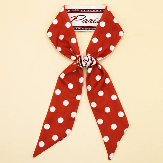 Skinny Floral Ribbon Scarf - Vintage MC