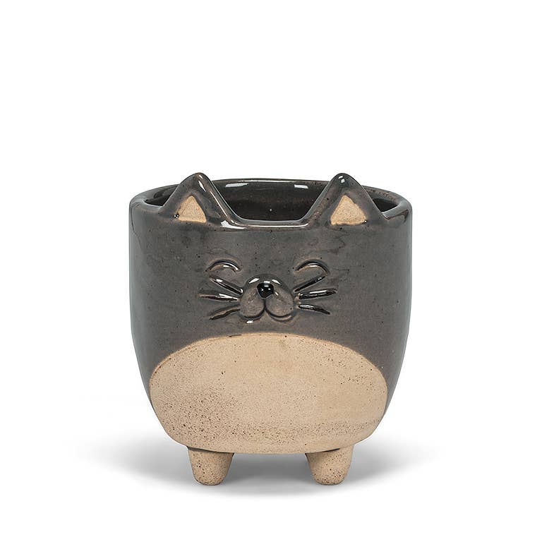 Sm Cat on Legs Planter - 3" H - Vintage MC