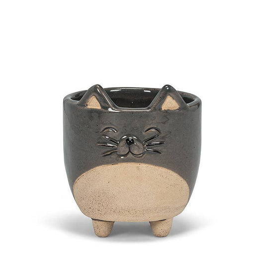 Sm Cat on Legs Planter - 3" H - Vintage MC