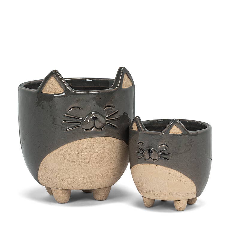 Sm Cat on Legs Planter - 3" H - Vintage MC