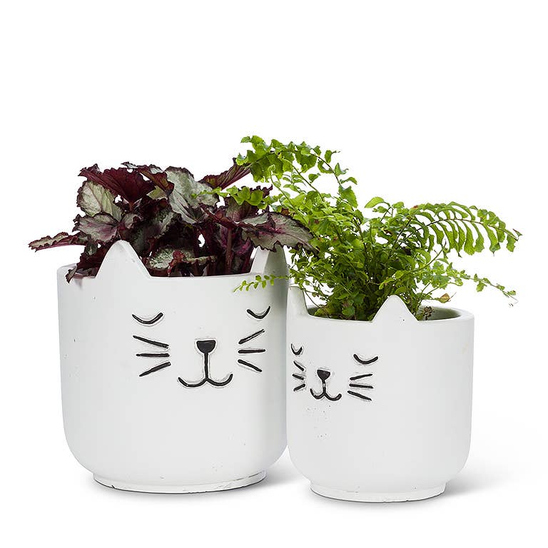 Sm Sleeping Cat Planter - 4.5"H - Vintage MC