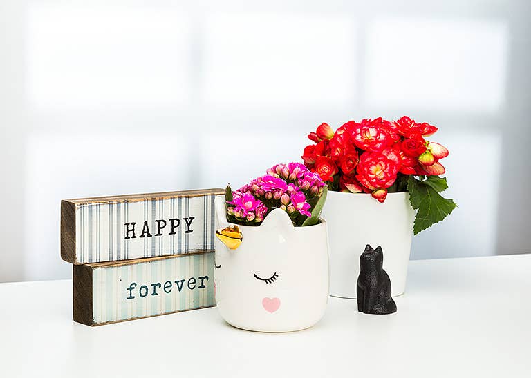 Sm Sleeping Unicorn Planter - 3.5"H - Vintage MC