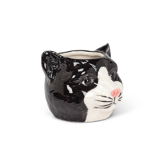 Small Black Cat Planter - 2.5"H - Vintage MC