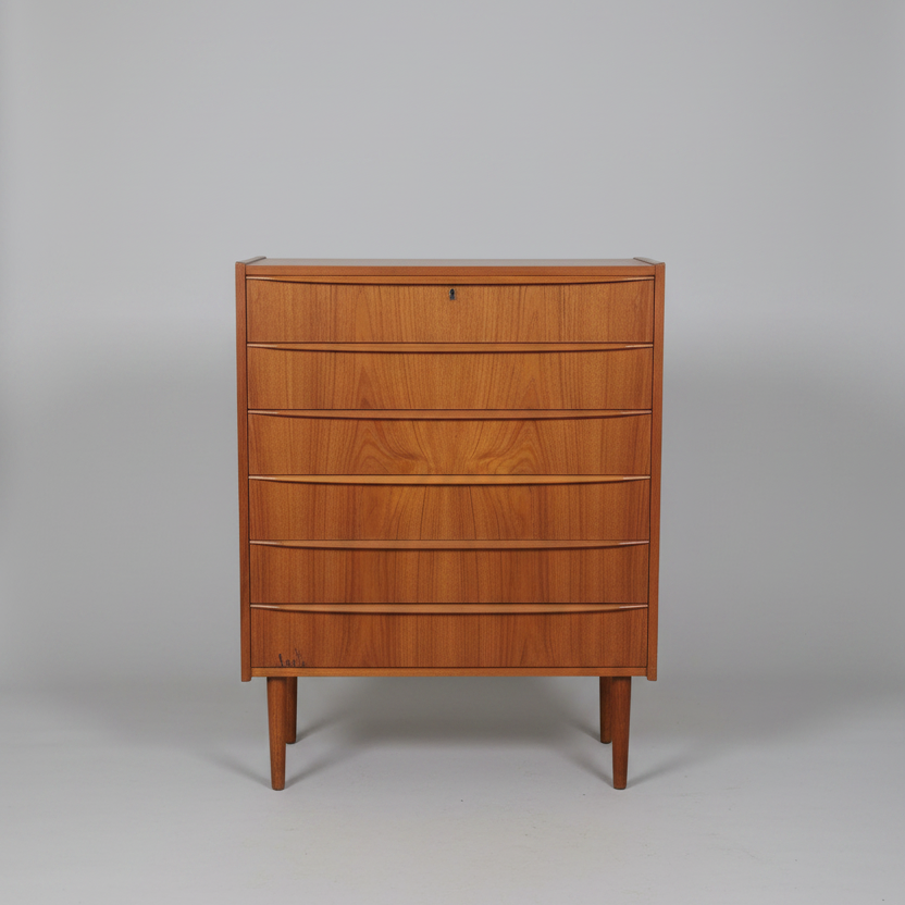 ST0824006 Danish Teak Tall Chest 6-Drawer