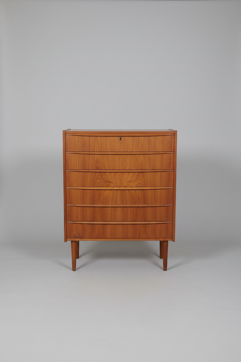 ST0824006 Danish Teak Tall Chest 6-Drawer