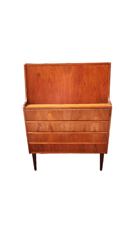 ST1024003 Danish Teak Secretary Writing Desk - Vintage MC