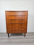 ST24226 - Danish Teak 6 - Drawer Tall Chest - Vintage MC