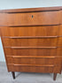 ST24226 - Danish Teak 6 - Drawer Tall Chest - Vintage MC